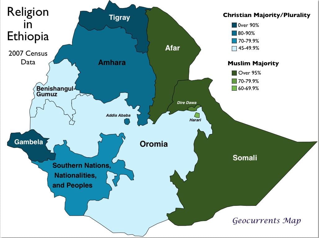 карта дорзе Етиопији