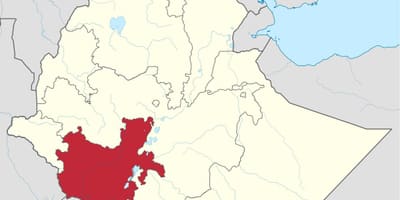 Карта Јужне Етиопије