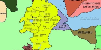 Карта Етиопије царства