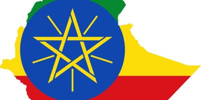 Карта Етиопија застава