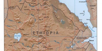 Карта Северној Етиопији
