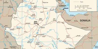 Карта Етиопији мапи слике
