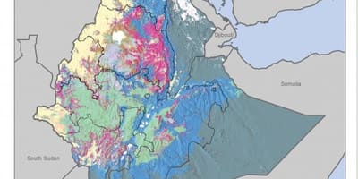 Карта земљиште карта Етиопији