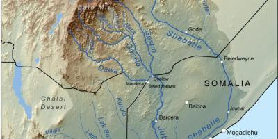 Эфиоп речним базенима мапи